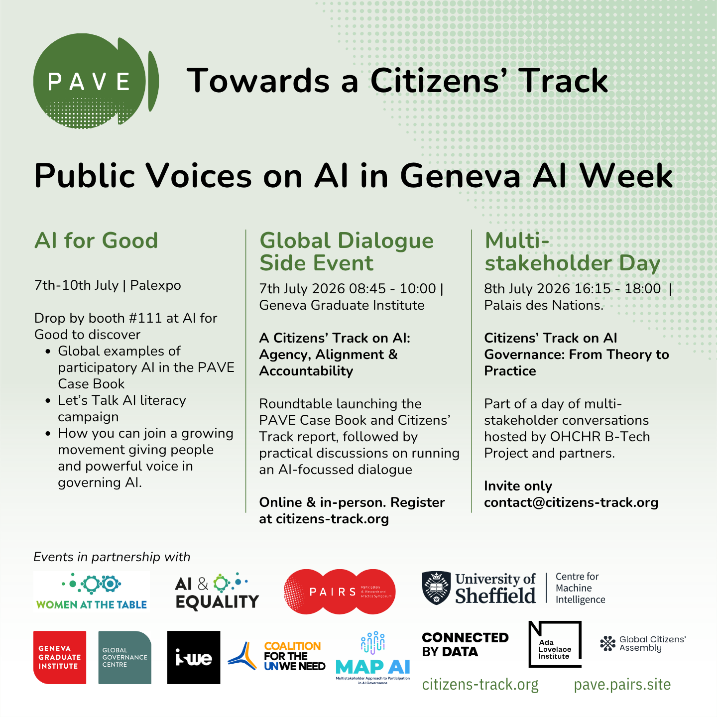 Flyer for events