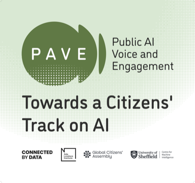PAVE – Towards a Citizens' Track on AI: desk graphic for print